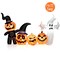 Happy Halloween Inflatable Spoof Ghost Yard Decoration With LED Lights